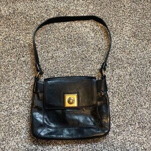 Vintage Banana Republic Leather Bag with Gold Hardware